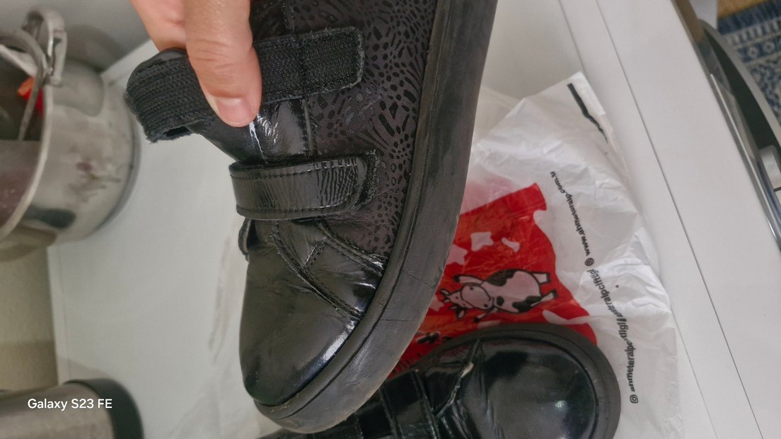 Çocuk Siyah Rugan Tokalı Ayakkabı - Görsel 3