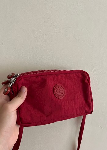 Kadın Kırmızı Minimalist Fermuarlı Çapraz Çanta