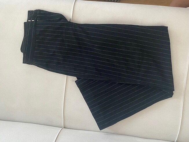 xs Beden Çizgili kumaş pantolon