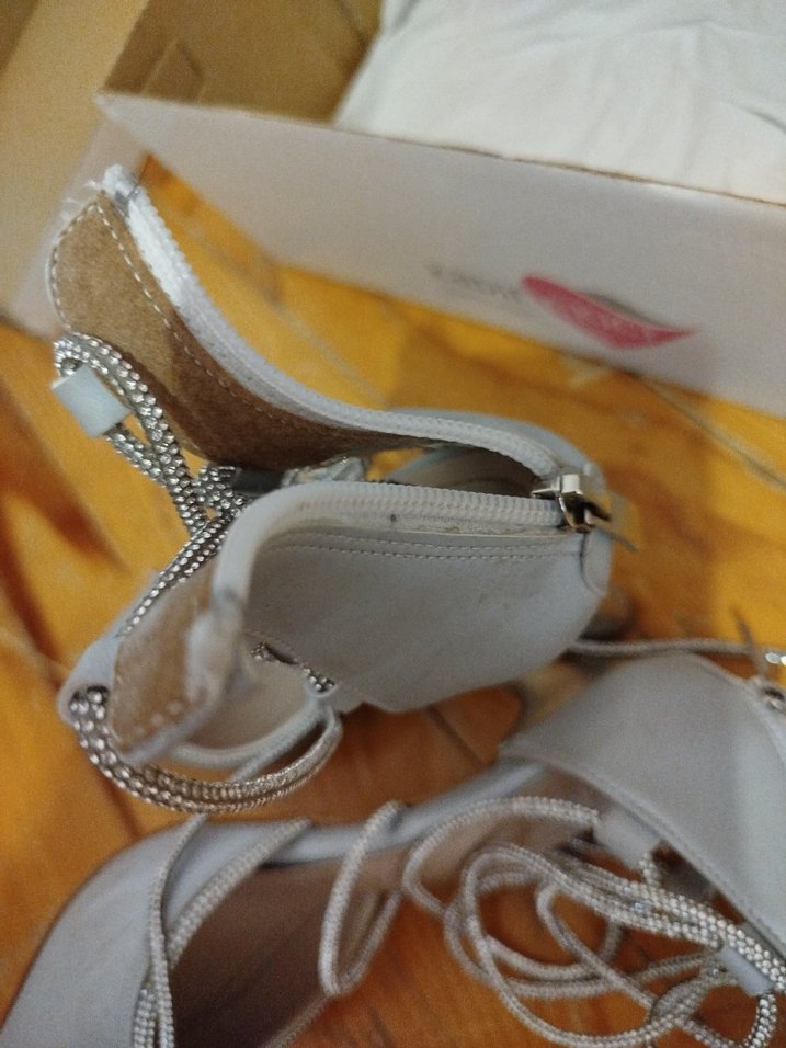 Gri Bağcıklı Stiletto Topuklu Kadın Ayakkabı - Görsel 4