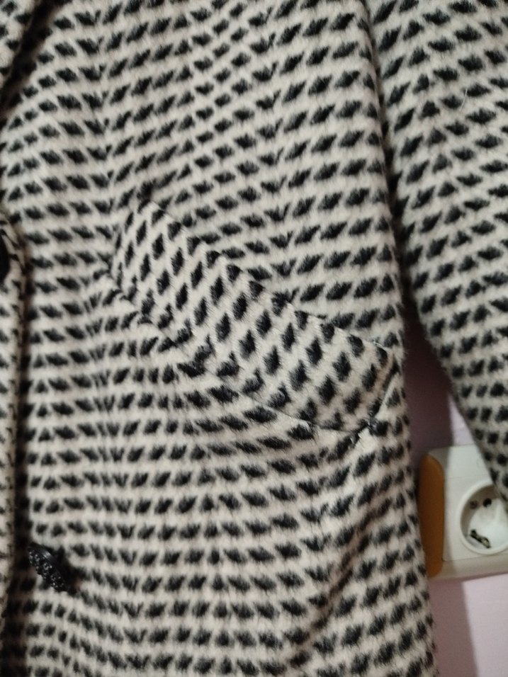 Gri Düğmeli Mini Kadın Ceket - Görsel 3