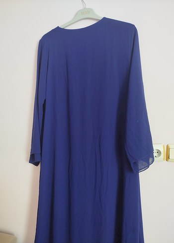 Mavi Uzun Kollu Salaş Kadın Elbise - Görsel 6