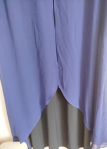 Mavi Uzun Kollu Salaş Kadın Elbise - Görsel 4