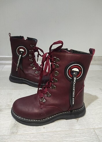 31 Beden bordo Renk Unisex çocuk bot