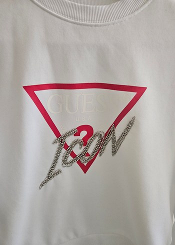 Guess Guess Beyaz Baskılı Kadın Sweatshirt