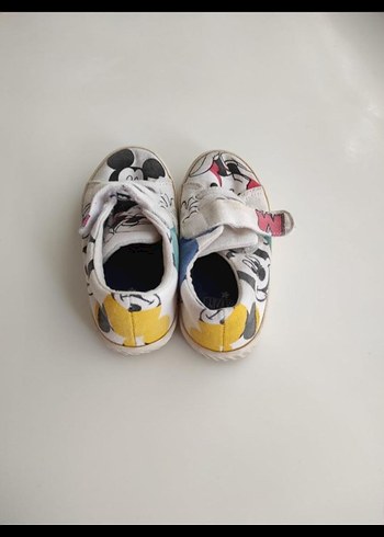 Zara Beyaz Renkli Çocuk Mickey Baskılı Spor Ayakkabı