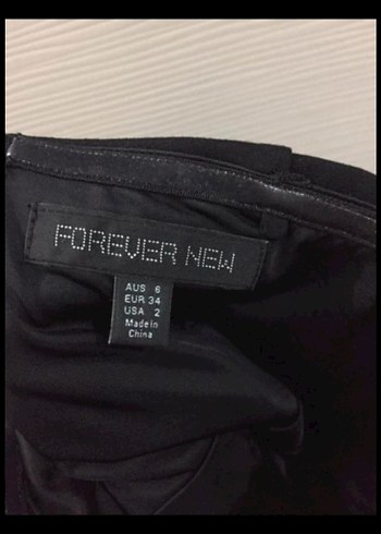 Forever New Siyah Straplez Midi Elbise