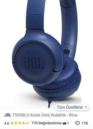 Jbl Kafaüstü kablolu kulaklık
