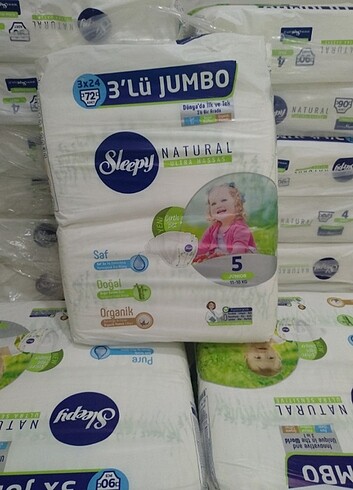 Sleepy Natural 5 Numara 72 li Bebek Bezi