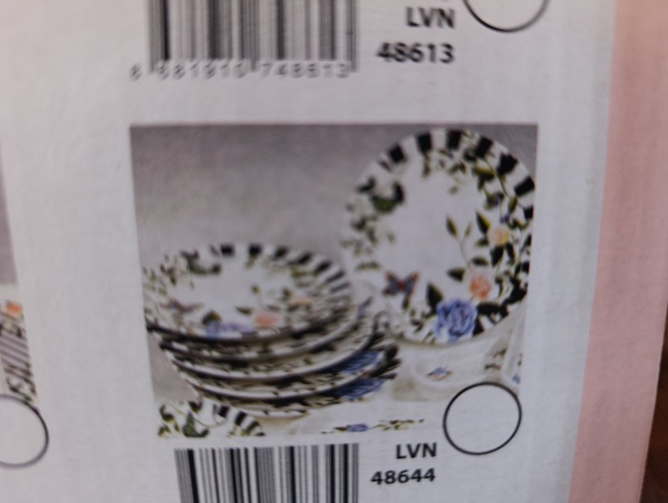 Çiçek Desenli Beyaz kahvaltı Tabağı Seti - Görsel 2