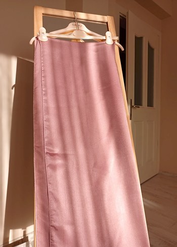 Kadın Lila Saten Şal - Görsel 2