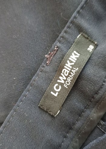 Lacivert Midi Kadın Kumaş Pantolon - Görsel 2