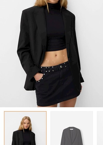 bershka siyah blazer