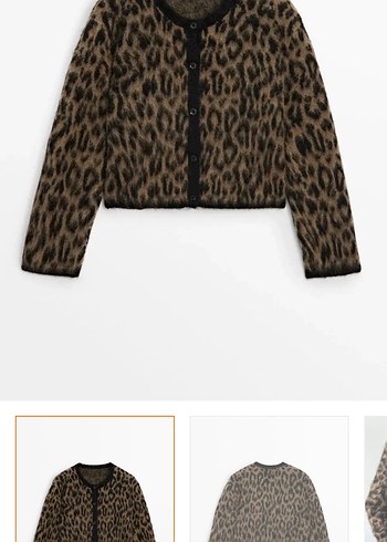Leopar Desenli Kürklü Ceket hirka