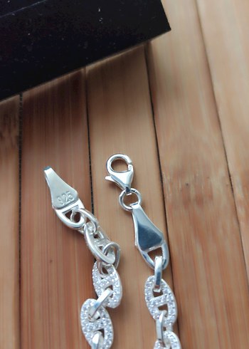 Sterling silver 925 ayar gümüş zirkon taşlı bileklik