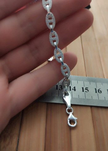 Beden beyaz Renk 925 ayar gümüş zirkon taşlı bileklik