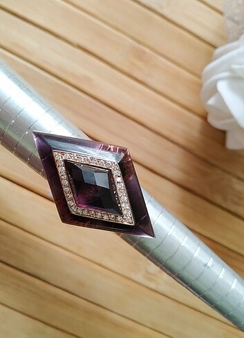 925 ayar gümüş rose gold tasarım yüzük