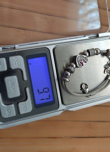  Beden gri Renk 925 ayar gümüş Pandora model bileklik