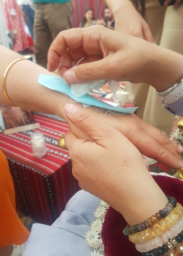 Beyaz Hint el süsleme  - Görsel 5