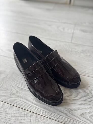 Limon Company Bordo parlak loafer