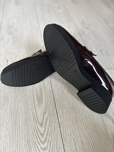 40 Beden bordo Renk Bordo parlak loafer