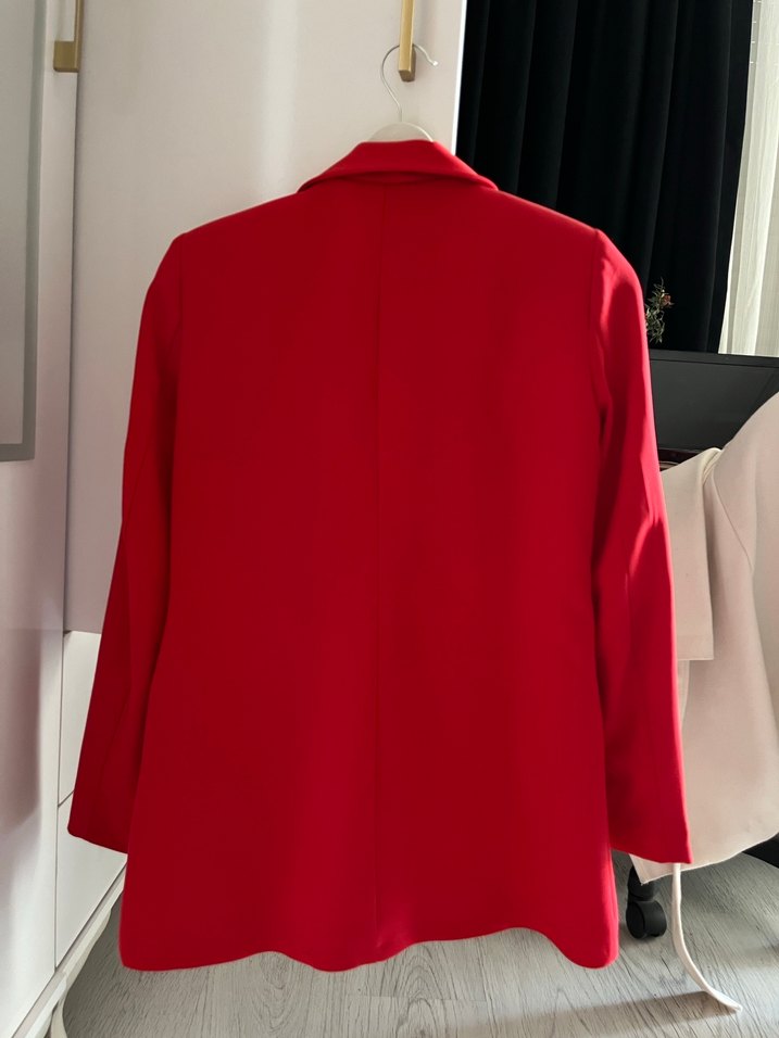 Kırmızı Kadın Blazer Ceket - Görsel 3