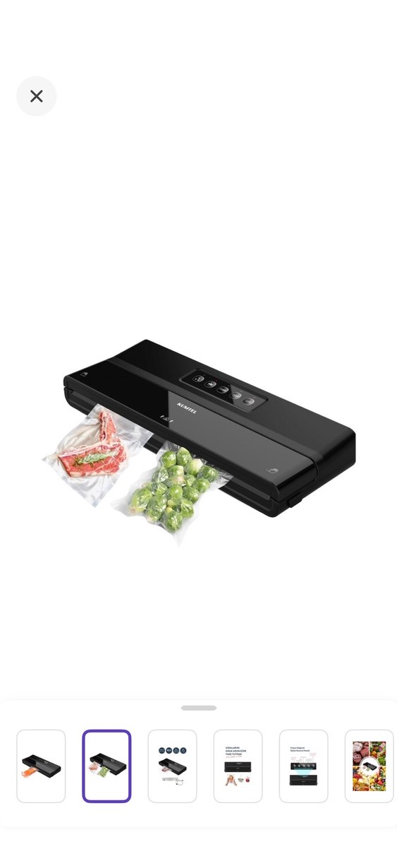 Kumtel vakum makinesi - Siyah Vakumlu Gıda Paketleme Makinesi - Görsel 2