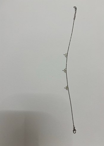 Gri Zincir Detaylı Kadın Halhal - 3 ADET - Görsel 3