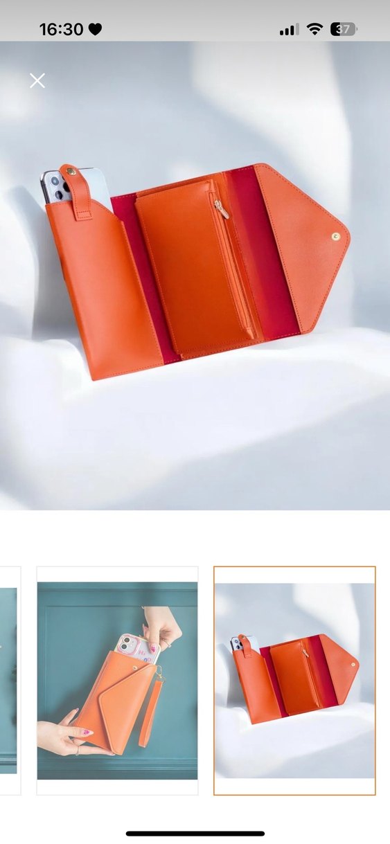 Turuncu Kadın El Cüzdanı - Görsel 3