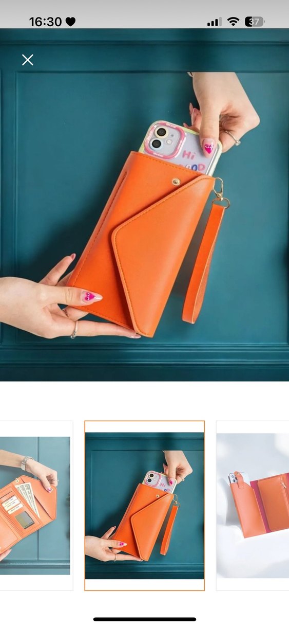 Turuncu Kadın El Cüzdanı - Görsel 2