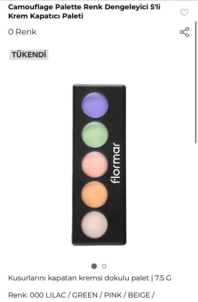 Flormar Krem Kapatıcı Paleti 7.5G - Camouflage palette concealer - Görsel 2
