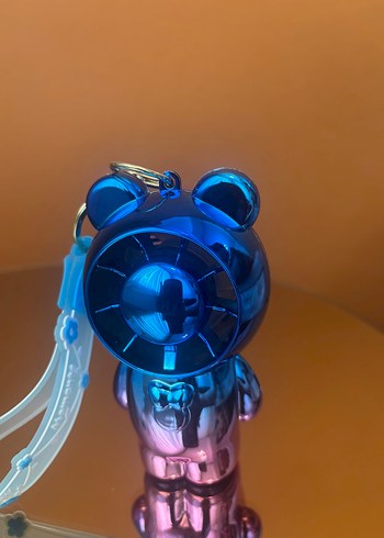 Kiwi şarjlı mini fan - mavi renk - Görsel 4