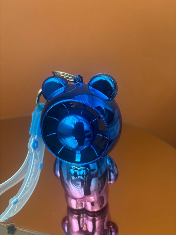 Kiwi şarjlı mini fan - mavi renk - Görsel 4