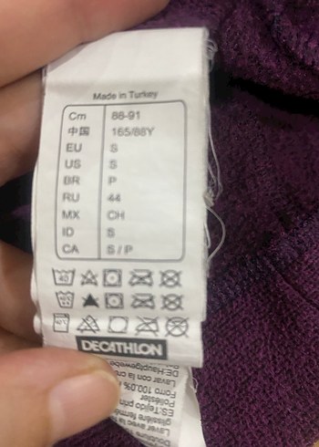 Decathlon Mor Fermuarlı Kadın Polar Ceket