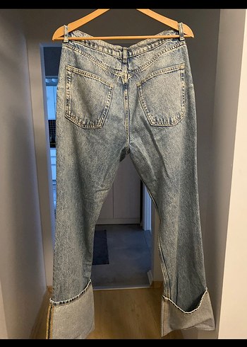 Gri Kadın Midi Boy Denim Pantolon - Görsel 2