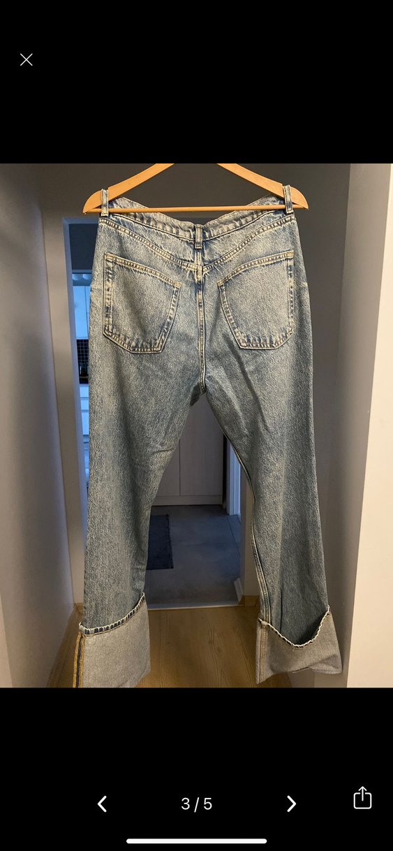Gri Kadın Midi Boy Denim Pantolon - Görsel 2