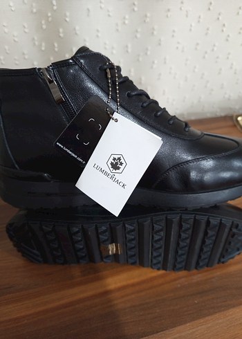 Siyah Deri Kürklü Erkek Bot - Görsel 5