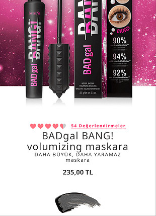 Benefit badgal bang maskara tam boy
