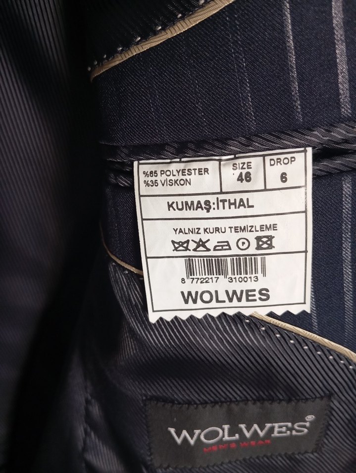 Erkek Mavi Çizgili Düğmeli Ceket - Görsel 4