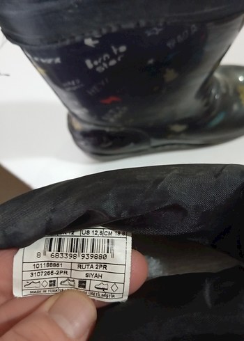 Erkek Çocuk Siyah Kamuflaj Desenli Lastik Bot - Görsel 3