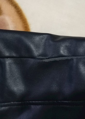 Siyah Deri Biker Ceket - Görsel 8