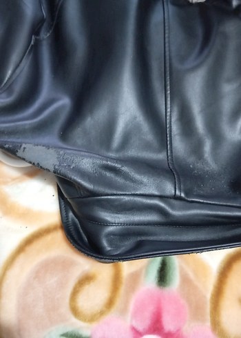 Siyah Deri Biker Ceket - Görsel 6