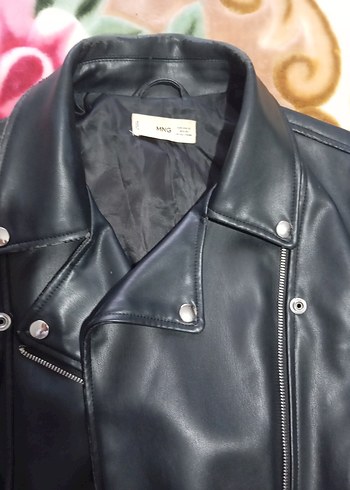 Siyah Deri Biker Ceket - Görsel 5