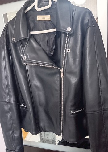 Siyah Deri Biker Ceket - Görsel 2