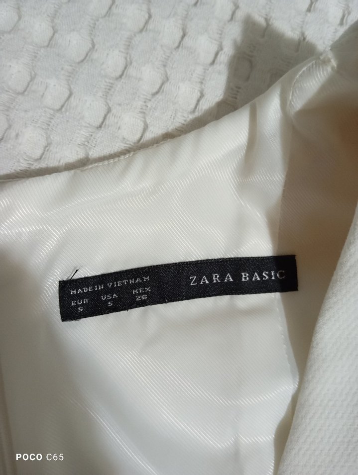 Beyaz Mini Kalem Elbise V Yakalı - Görsel 5