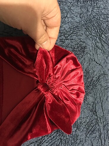 1-2 Yaş, 19 cm Beden bordo Renk Bebek kadife şapka