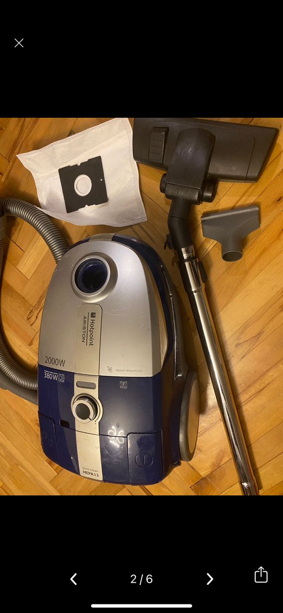 Mavi ve Gri Elektrikli Süpürge Seti - Görsel 3