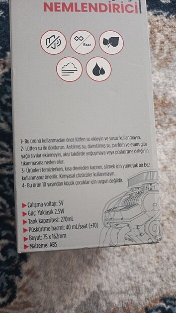 Araç ıçı nemlendırıcı - Görsel 4