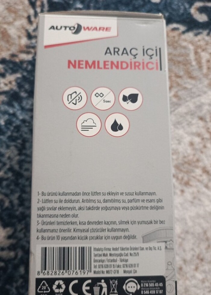 Araç ıçı nemlendırıcı - Görsel 3