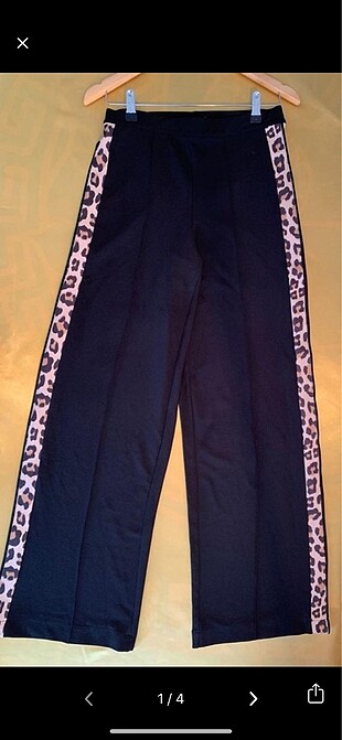 Kenarı Leopar desenli pantalon